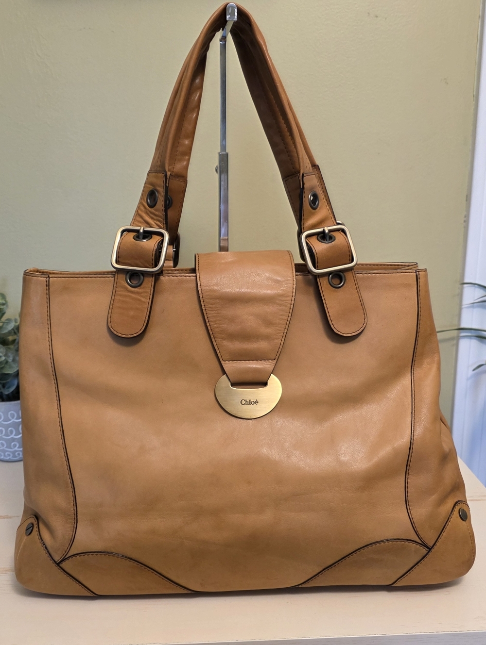 Chloe | Marocchinelli Tan Leather Tote Bag